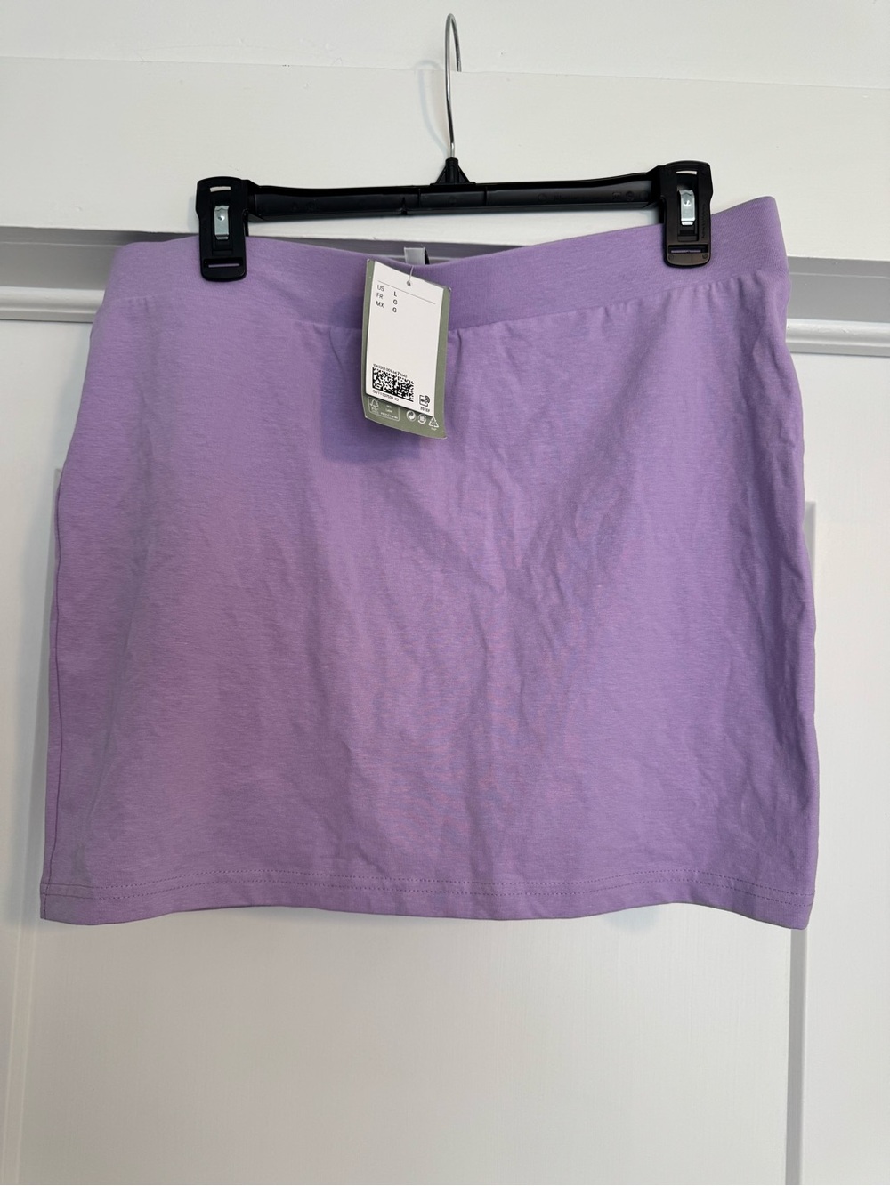 NWT! H&M Lilac Purple Cotton Stretch Mini Skirt | dopamine dressing coquette Y2K